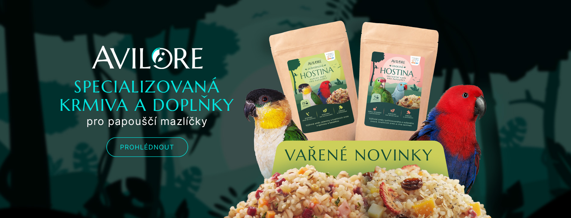AVILORE krmiva a doplňky pro papoušky